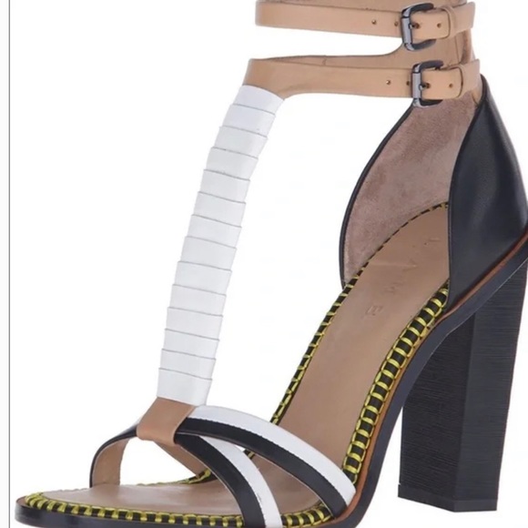 L.A.M.B.”Oracle Leather Dress Open-Toe Block Heel/Sandal,Size-8.5 - Picture 2 of 12